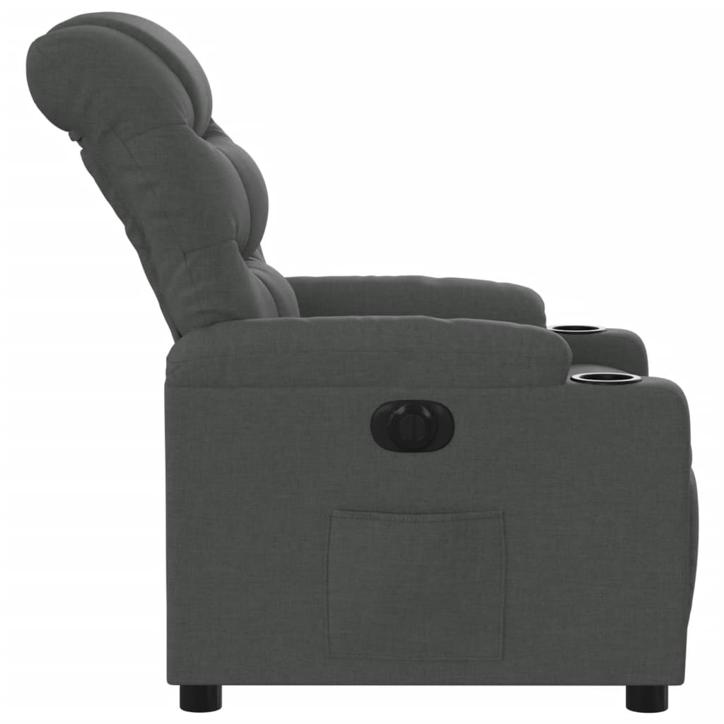 Fauteuil inclinable électrique Gris foncé Tissu - XIOS