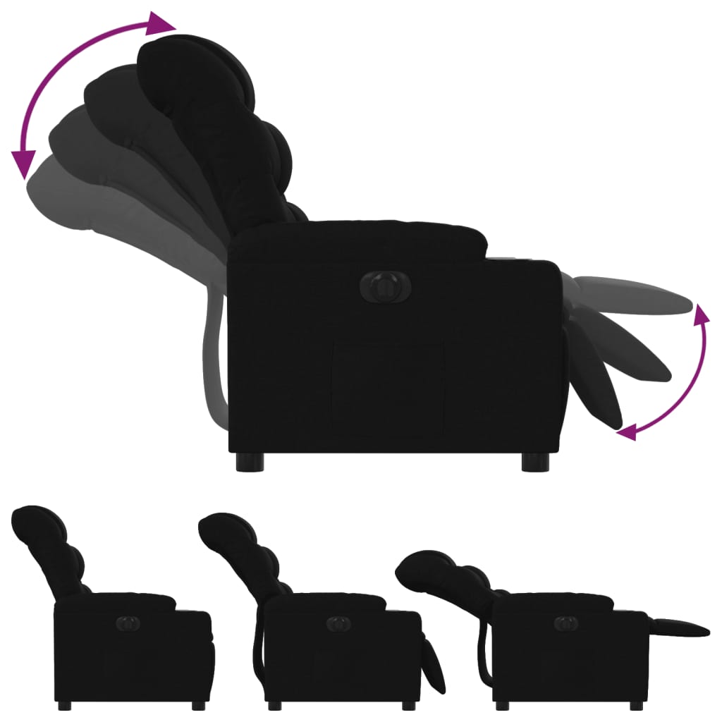 Fauteuil inclinable électrique Noir Tissu - XIOS