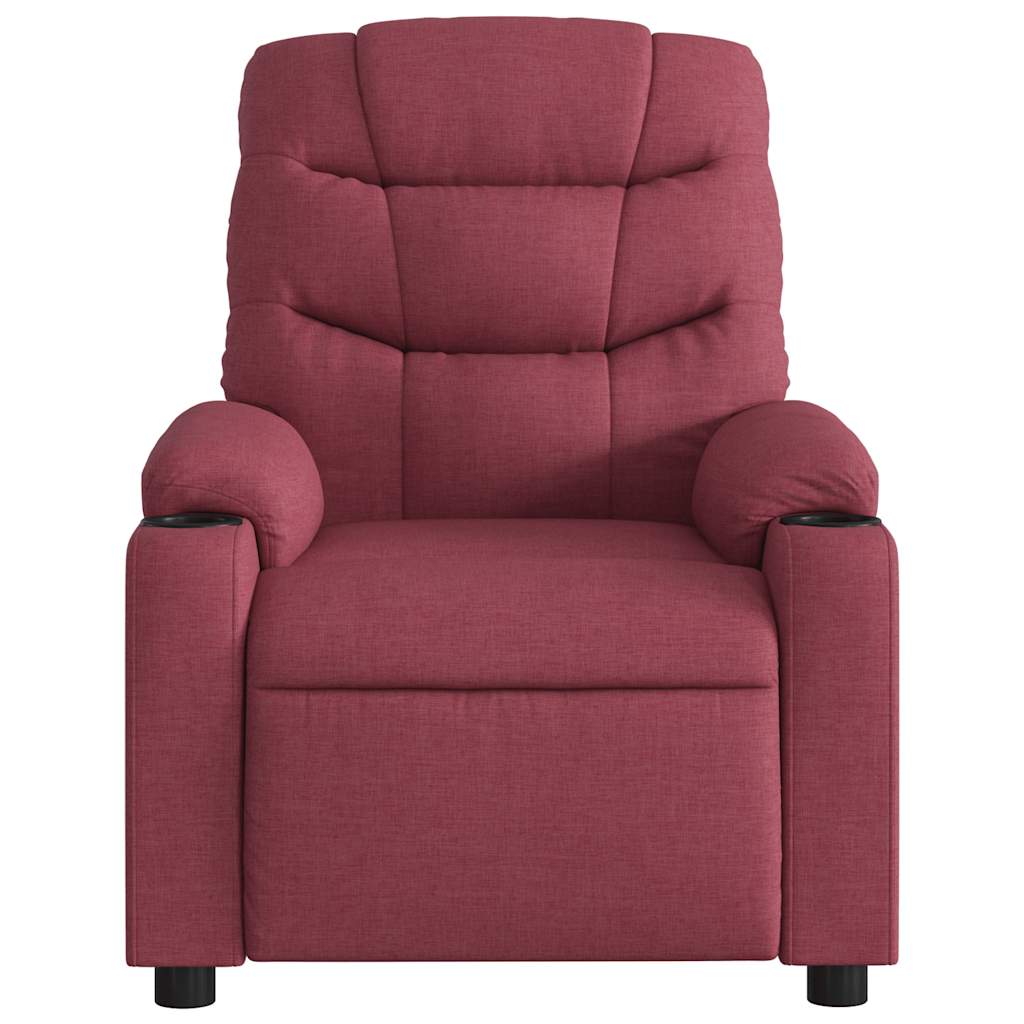 Fauteuil inclinable électrique Rouge bordeaux Tissu - XIOS