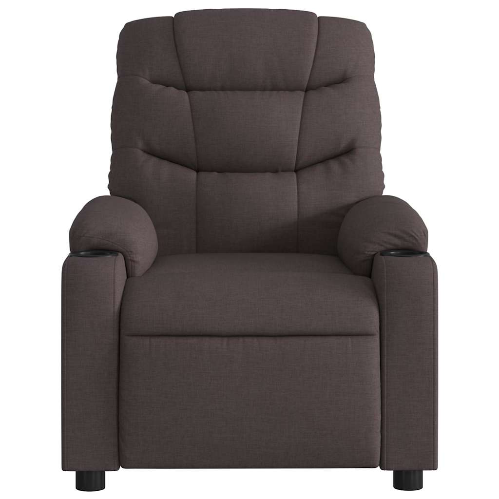 Fauteuil inclinable électrique Marron foncé Tissu - XIOS