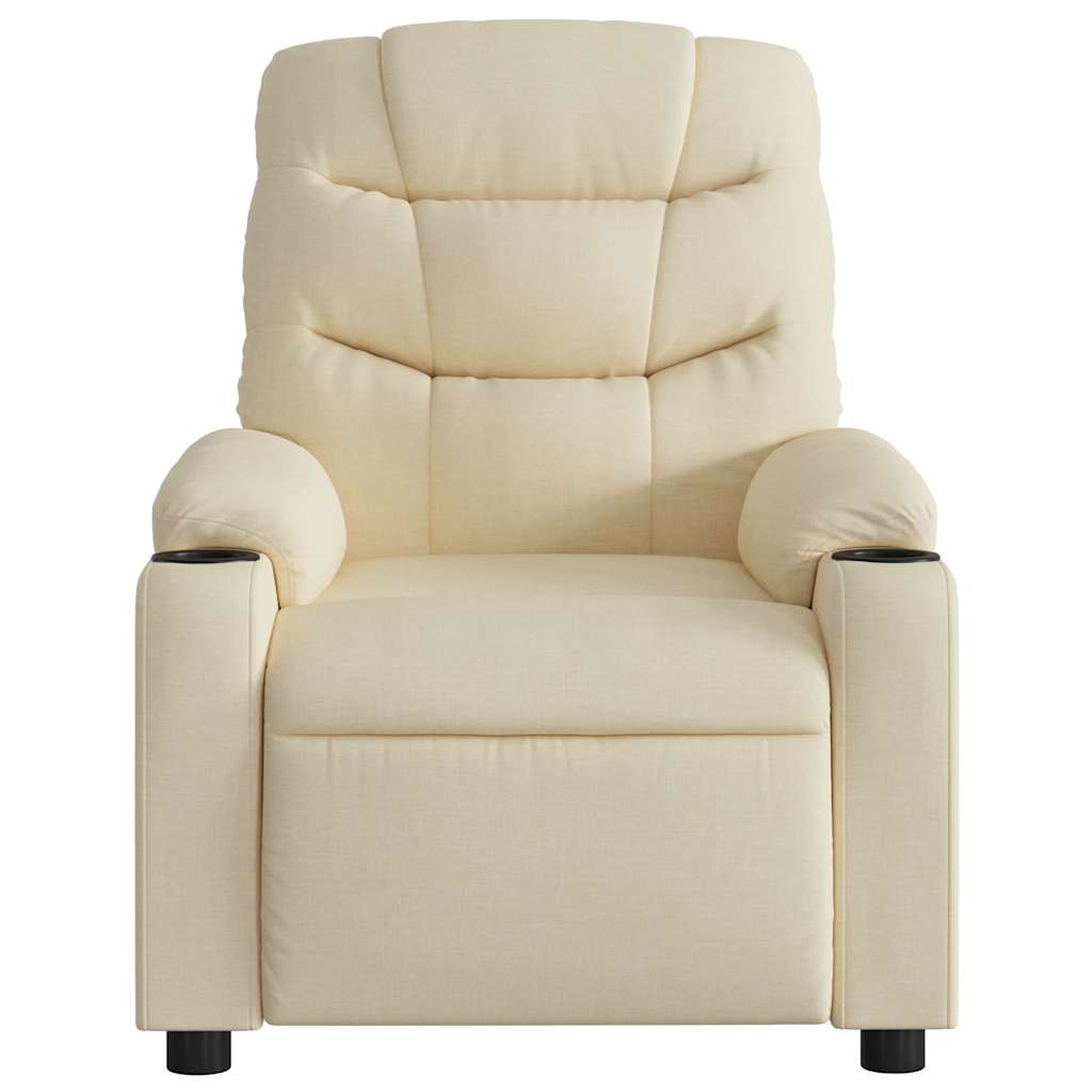 Fauteuil inclinable électrique Crème Tissu - XIOS