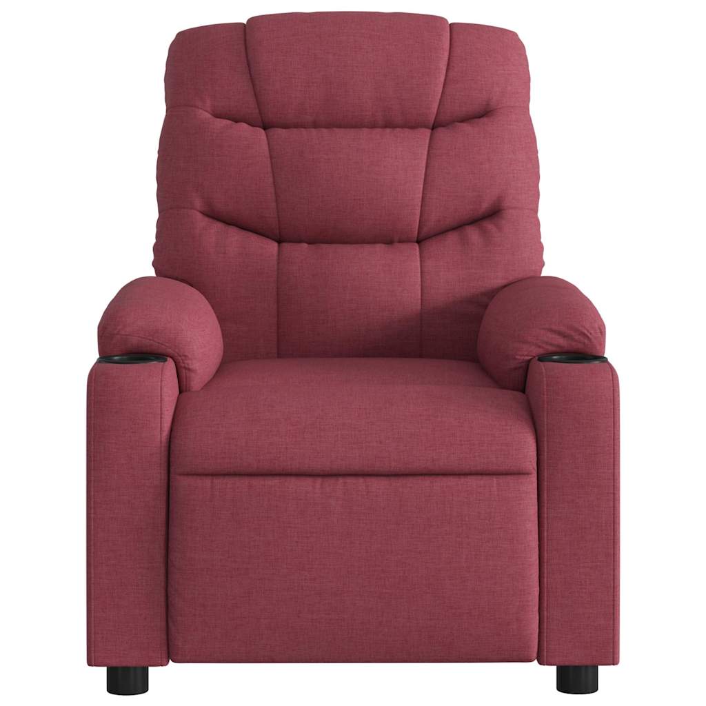 Fauteuil de massage inclinable électrique Rouge bordeaux Tissu - XIOS