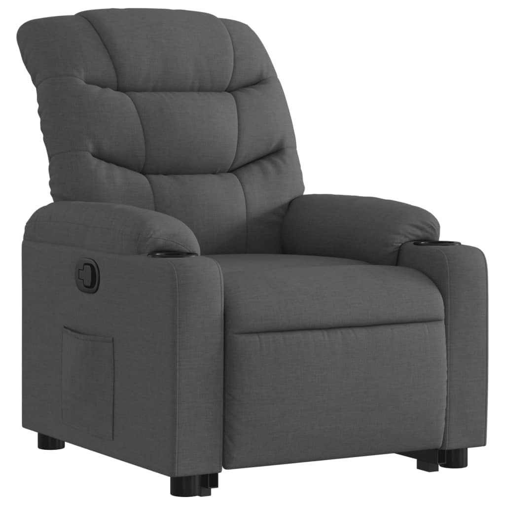 Fauteuil inclinable Gris foncé Tissu - XIOS