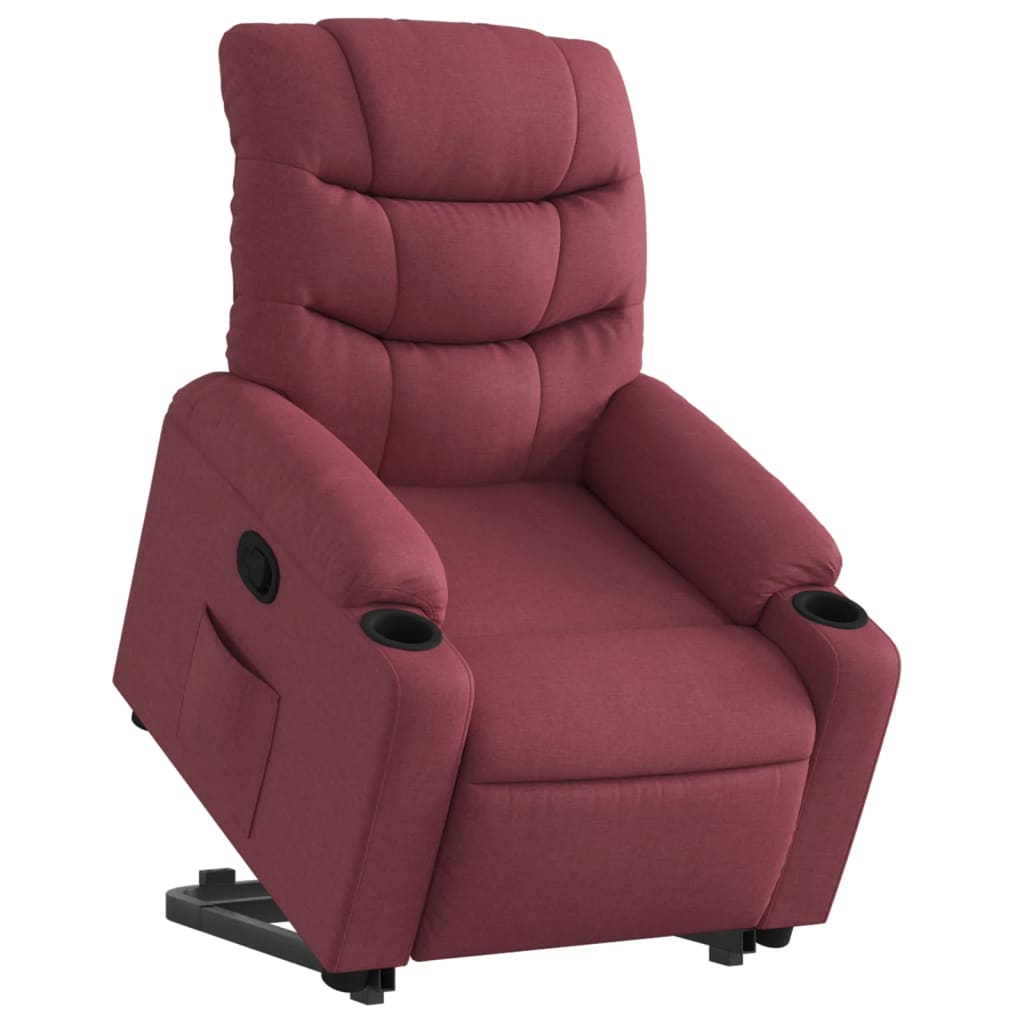 Fauteuil inclinable rouge bordeaux tissu - XIOS