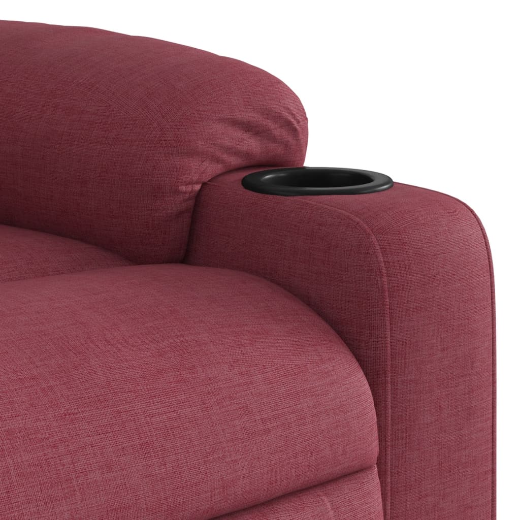 Fauteuil inclinable rouge bordeaux tissu - XIOS
