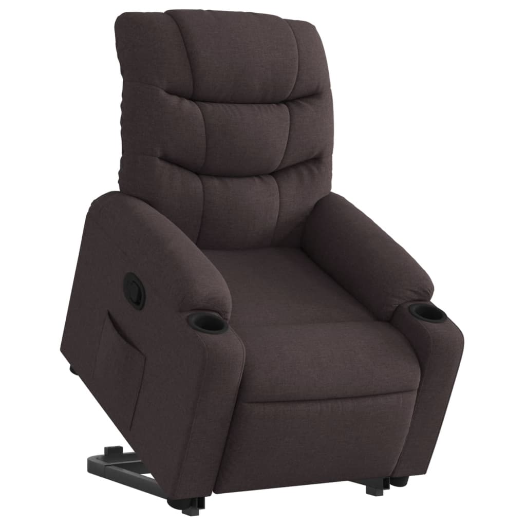 Fauteuil inclinable marron foncé tissu - XIOS