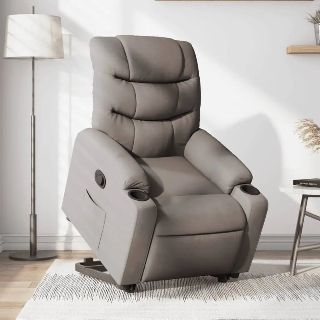 Fauteuil inclinable taupe tissu - XIOS