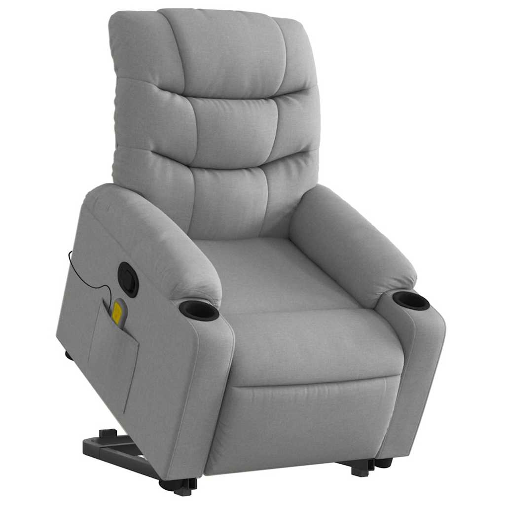Fauteuil de massage inclinable Gris clair Tissu - XIOS
