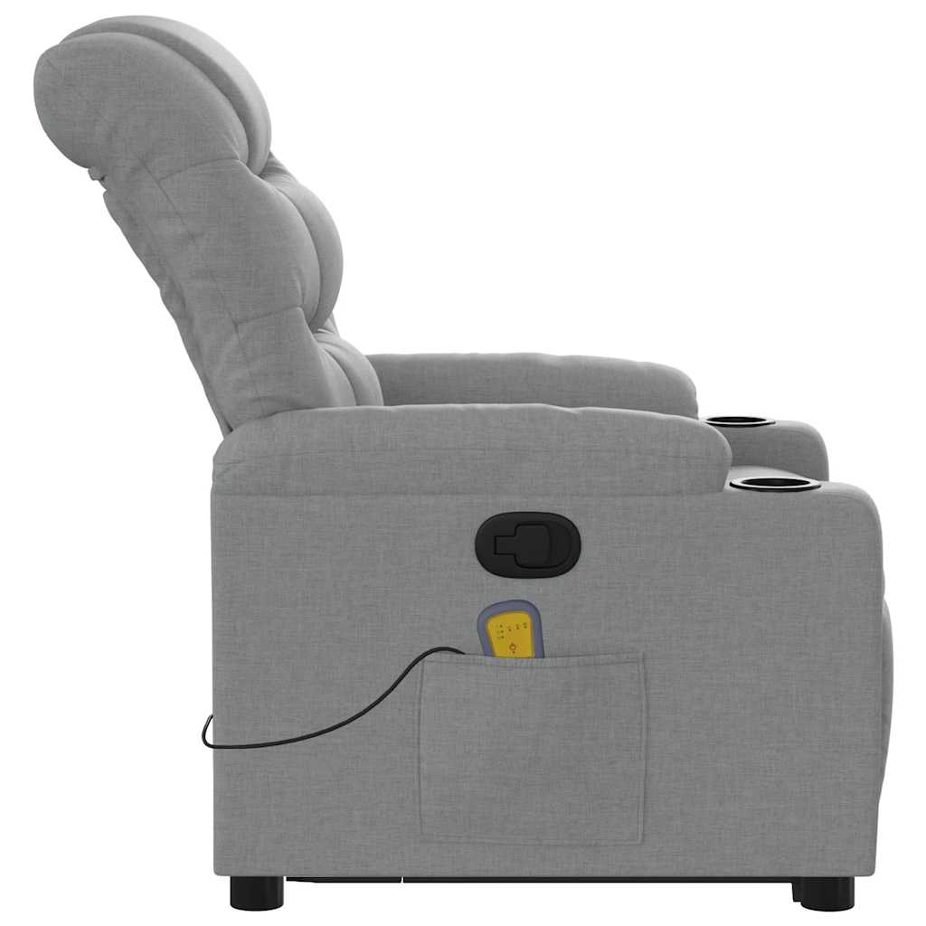 Fauteuil de massage inclinable Gris clair Tissu - XIOS