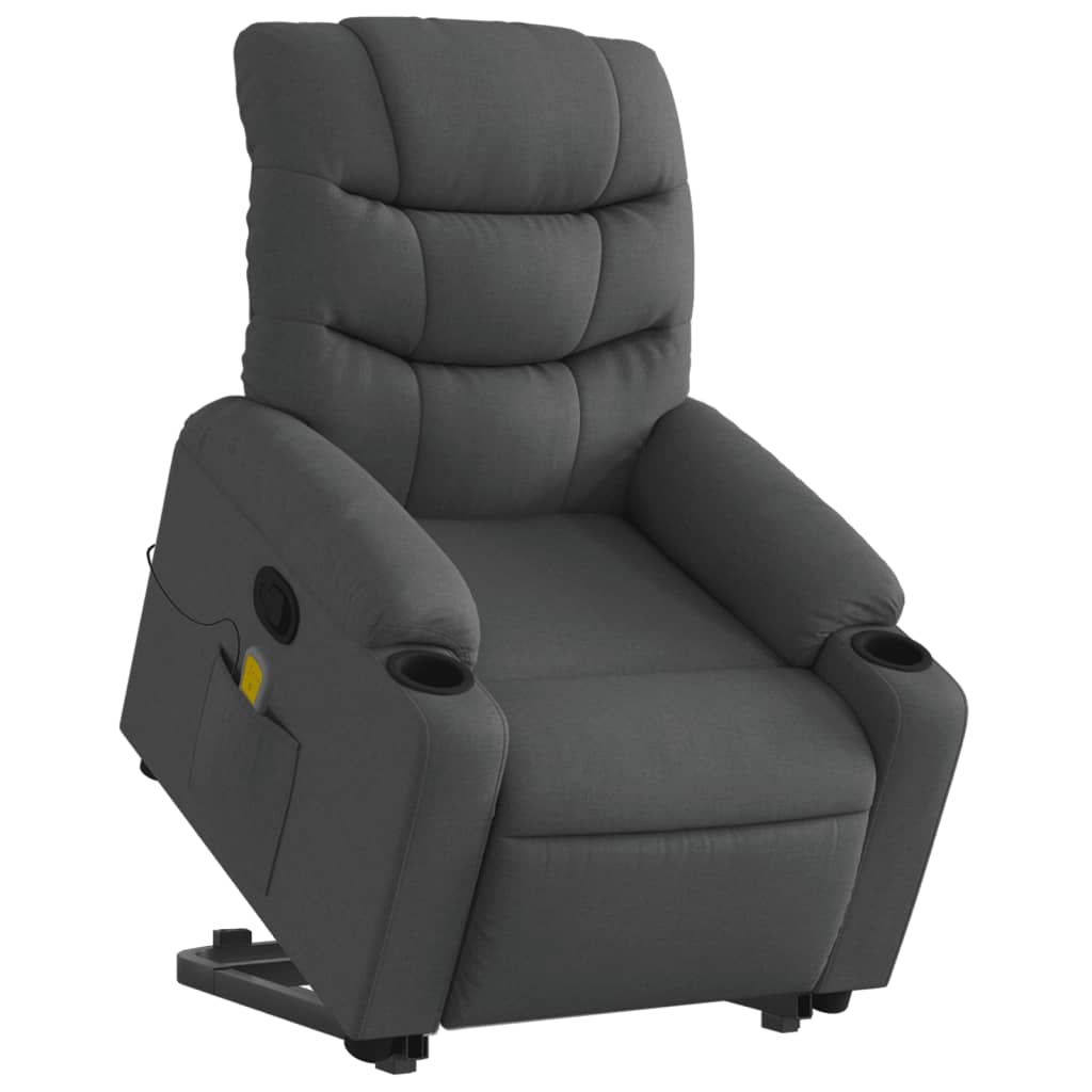 Fauteuil de massage inclinable Gris foncé Tissu - XIOS