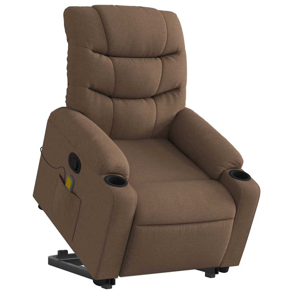 Fauteuil de massage inclinable Marron Tissu - XIOS