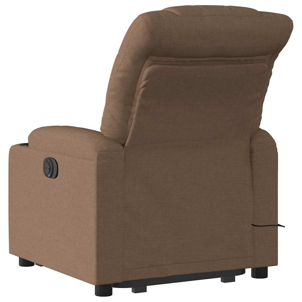 Fauteuil de massage inclinable Marron Tissu