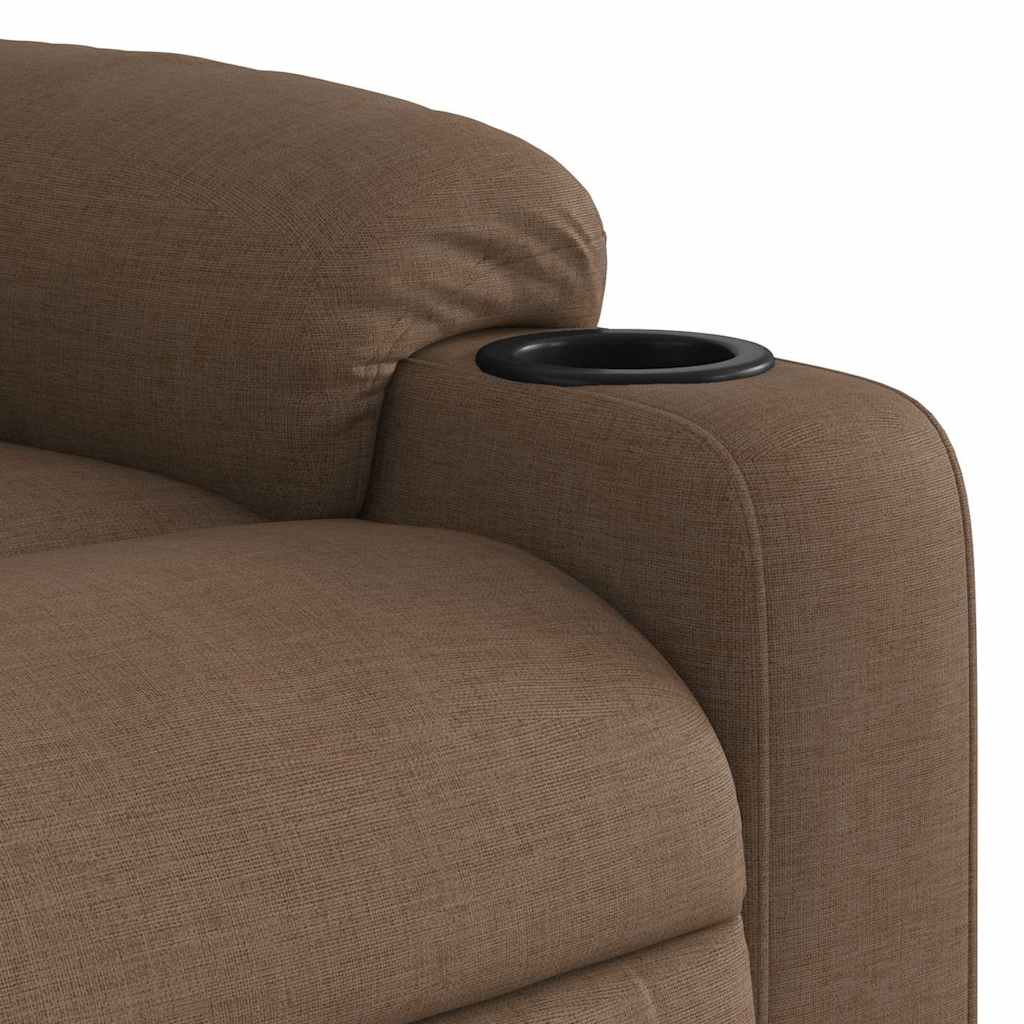 Fauteuil de massage inclinable Marron Tissu