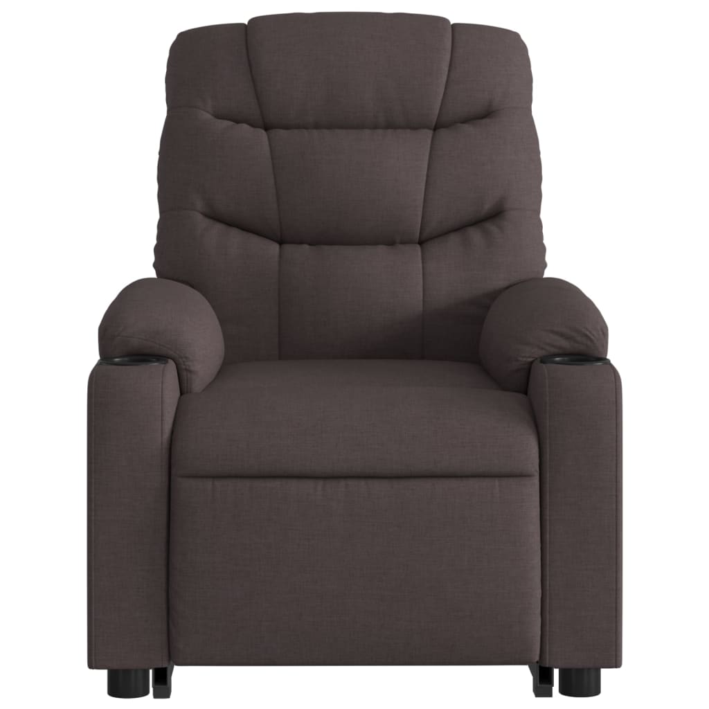 Fauteuil inclinable de massage Marron foncé Tissu - XIOS