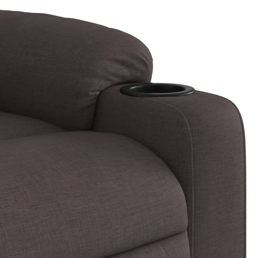 Fauteuil inclinable de massage Marron foncé Tissu - XIOS
