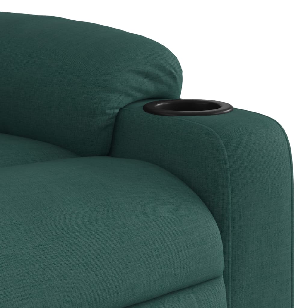 Fauteuil inclinable de massage Vert foncé Tissu - XIOS