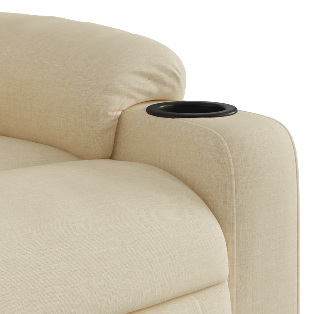Fauteuil inclinable de massage Crème Tissu - XIOS