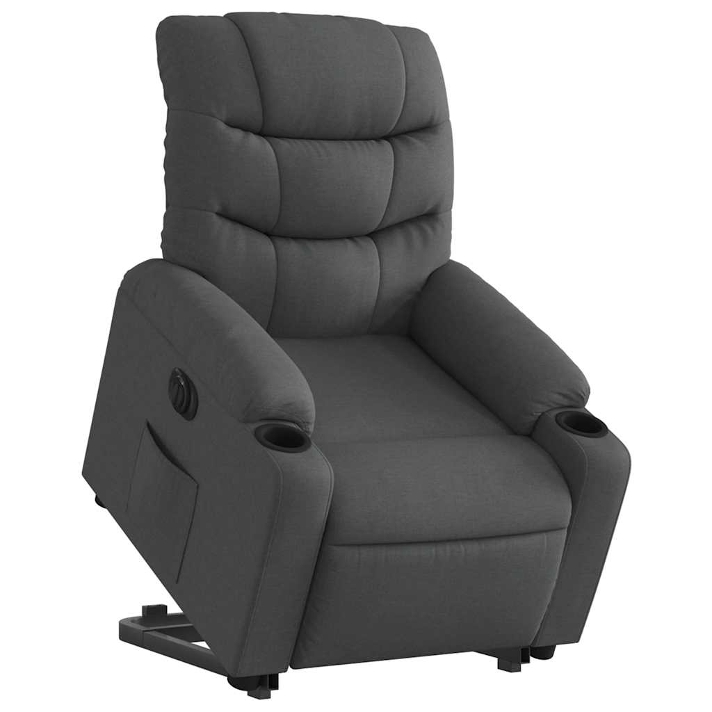 Fauteuil inclinable électrique gris foncé tissu - XIOS