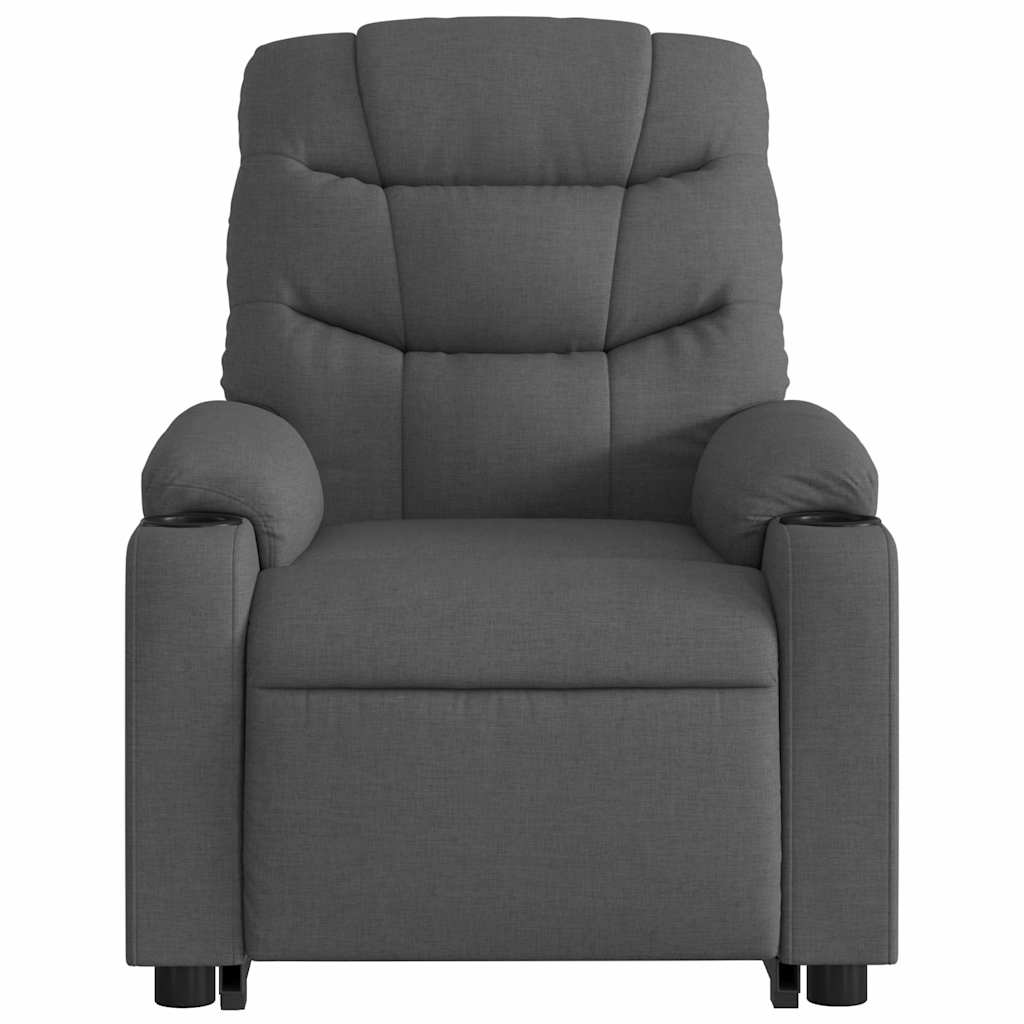 Fauteuil inclinable électrique gris foncé tissu