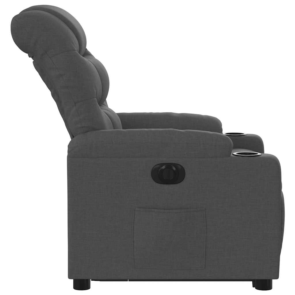 Fauteuil inclinable électrique gris foncé tissu - XIOS