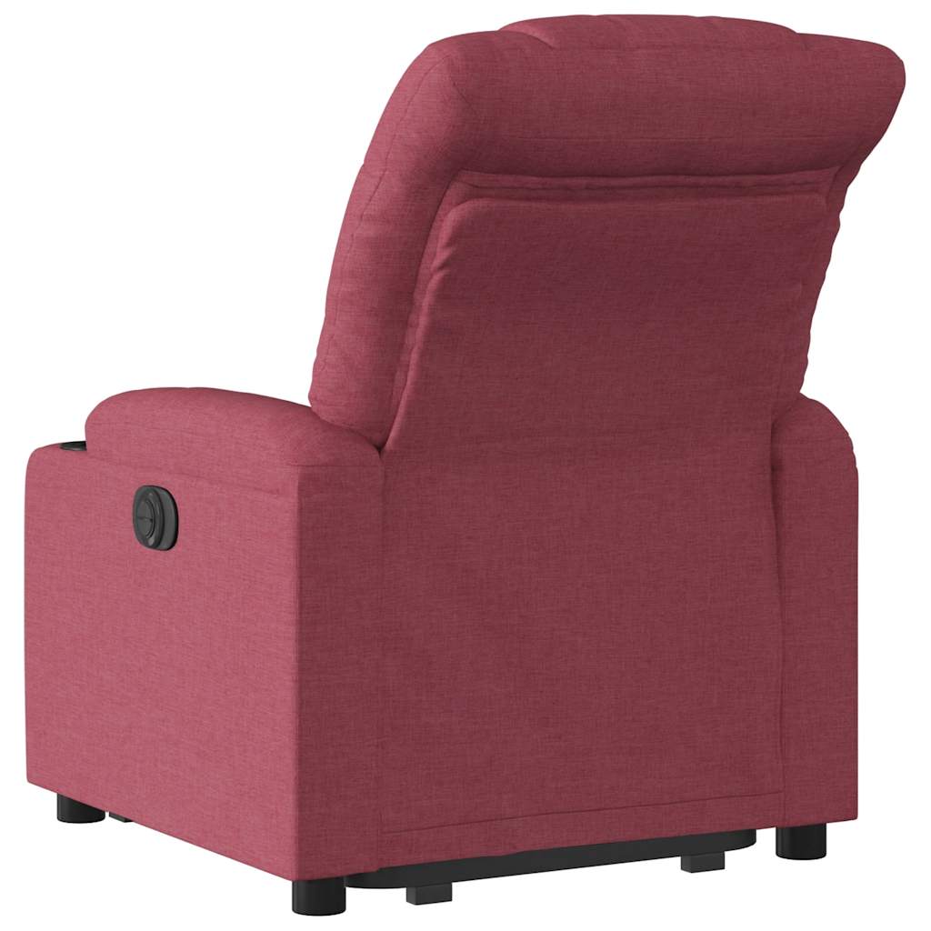 Fauteuil inclinable électrique rouge bordeaux tissu - XIOS