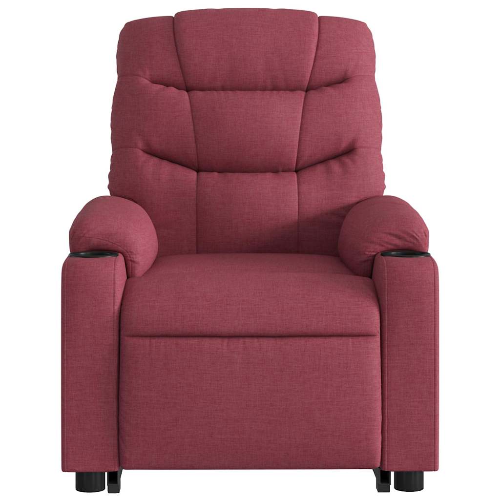 Fauteuil inclinable électrique rouge bordeaux tissu - XIOS
