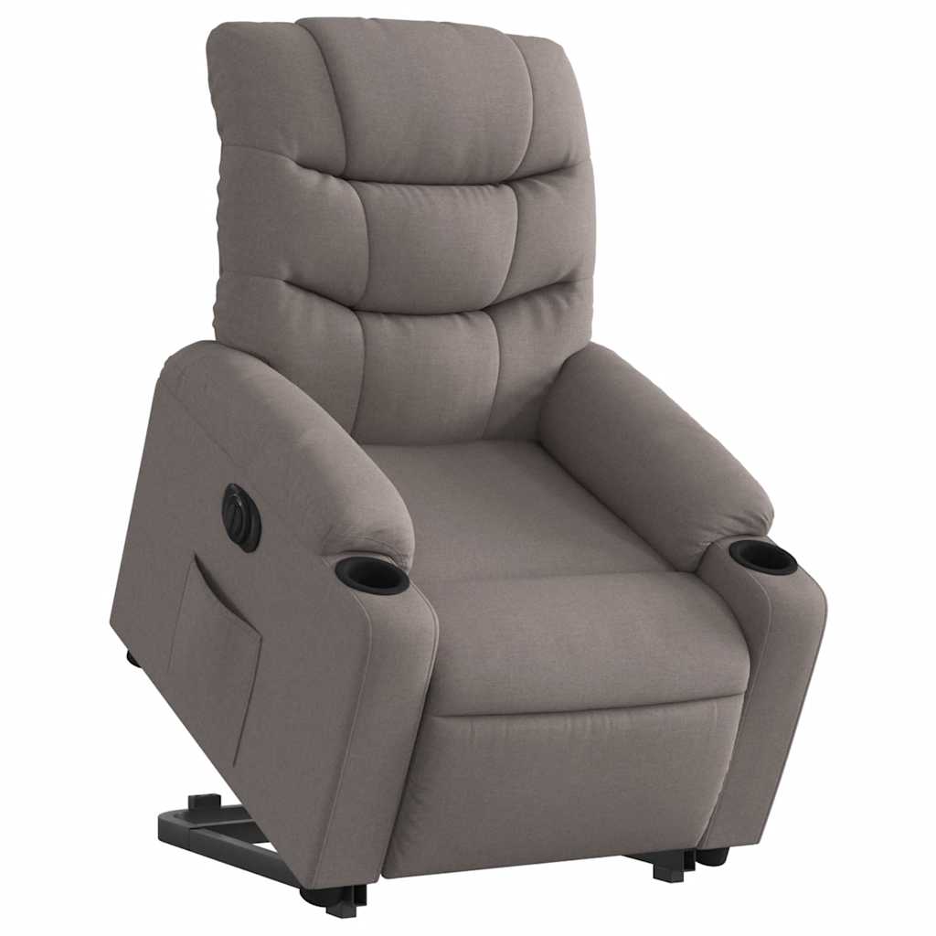Fauteuil inclinable électrique taupe tissu - XIOS