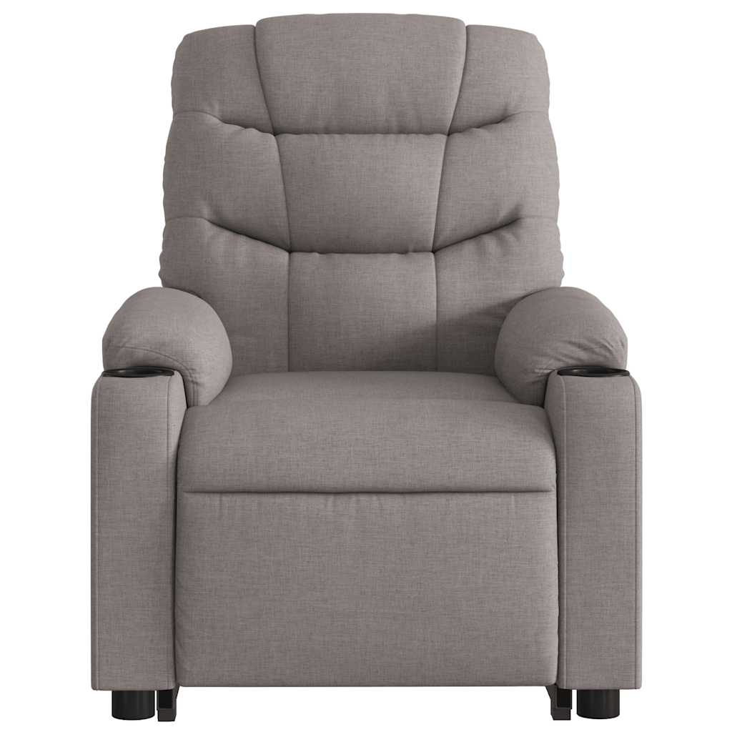 Fauteuil inclinable électrique taupe tissu