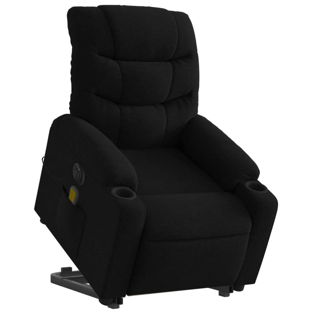Fauteuil inclinable de massage électrique Noir Tissu - XIOS