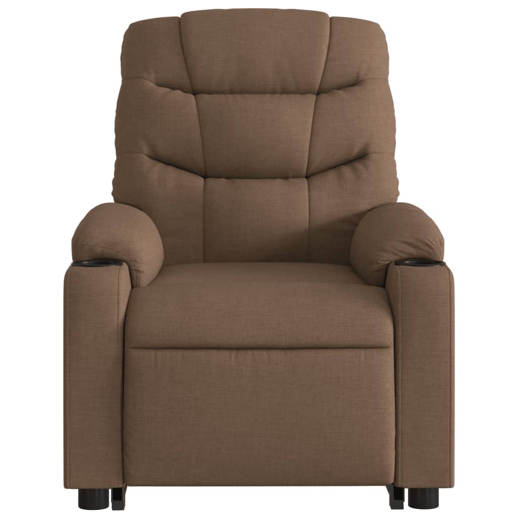 Fauteuil inclinable de massage électrique Marron Tissu - XIOS