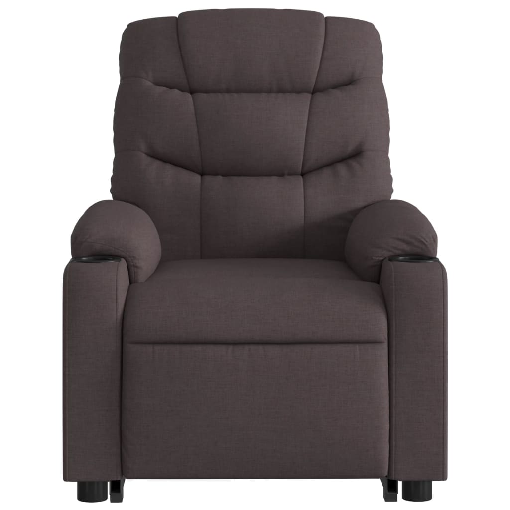 Fauteuil inclinable de massage électrique Marron foncé Tissu - XIOS