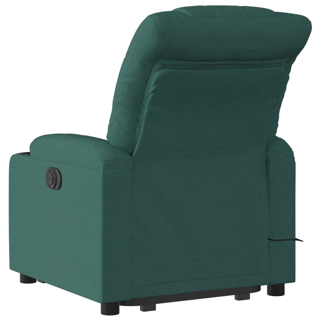 Fauteuil inclinable de massage électrique Vert foncé Tissu - XIOS