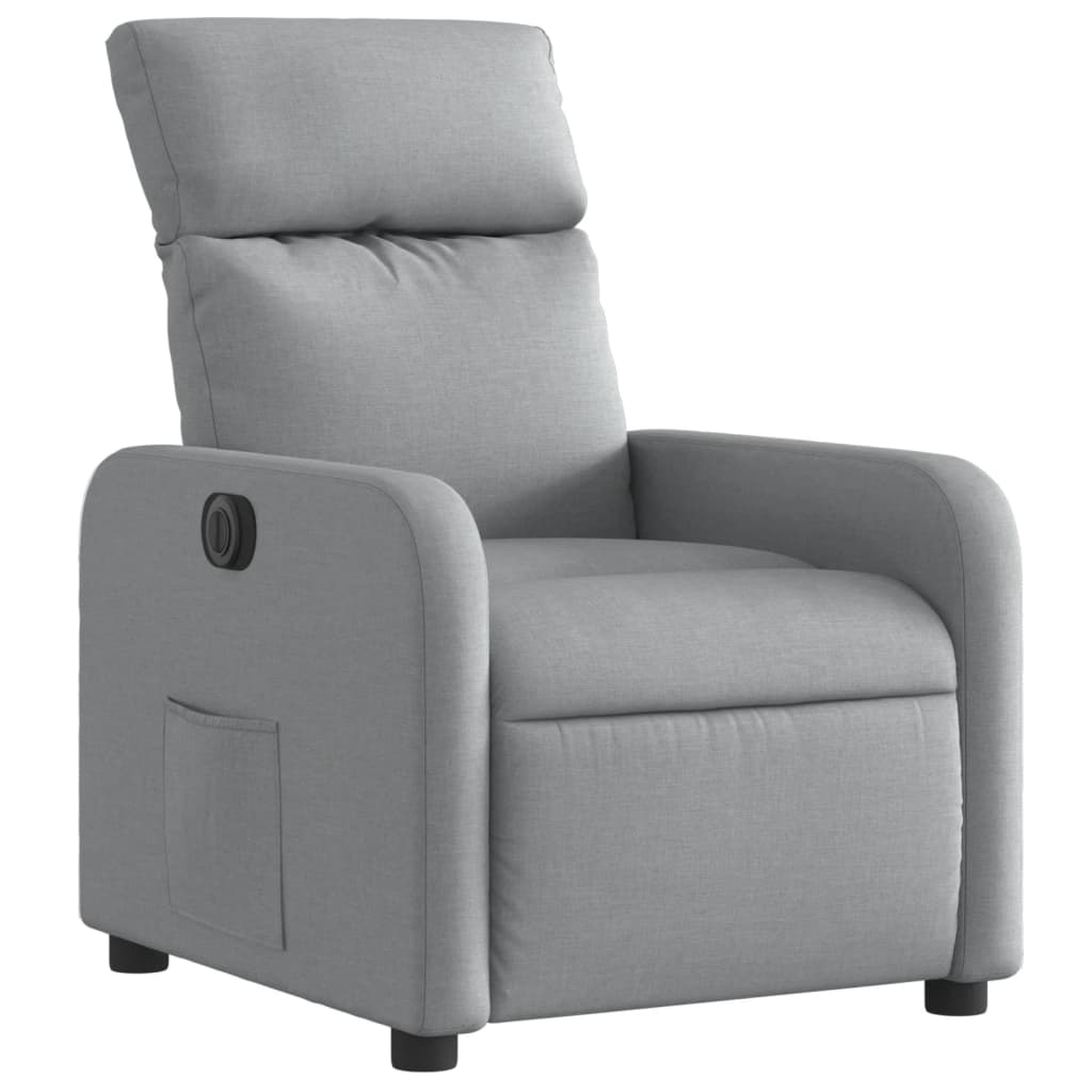 Fauteuil inclinable électrique Gris clair Tissu - XIOS