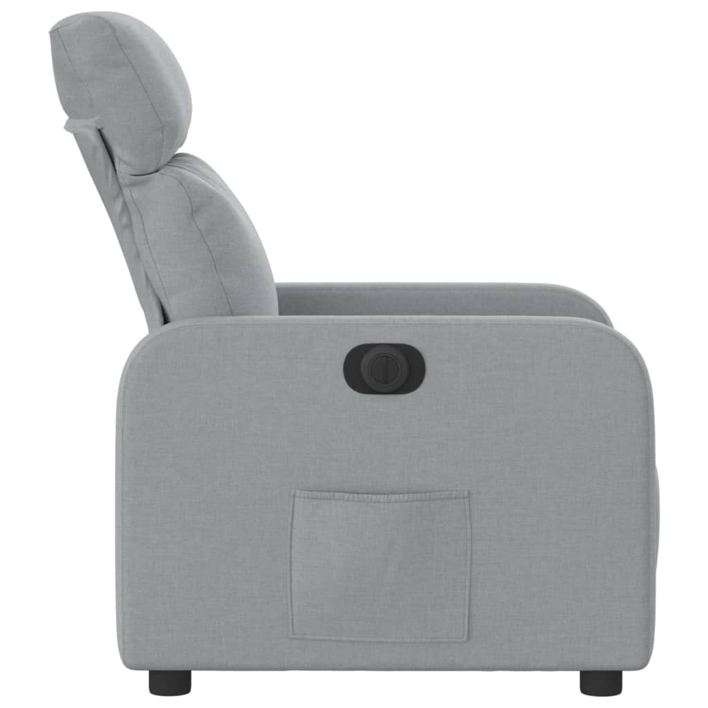 Fauteuil inclinable électrique Gris clair Tissu - XIOS