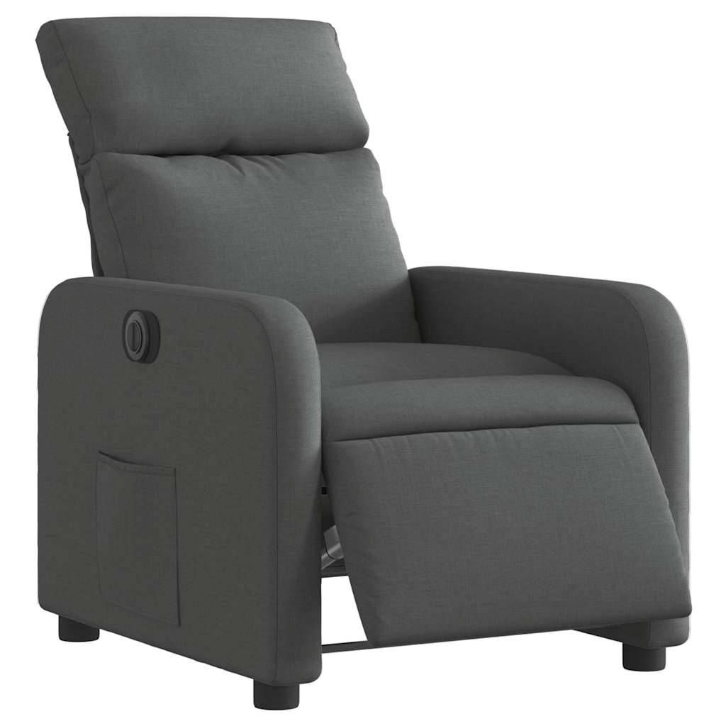 Fauteuil inclinable électrique Gris foncé Tissu - XIOS