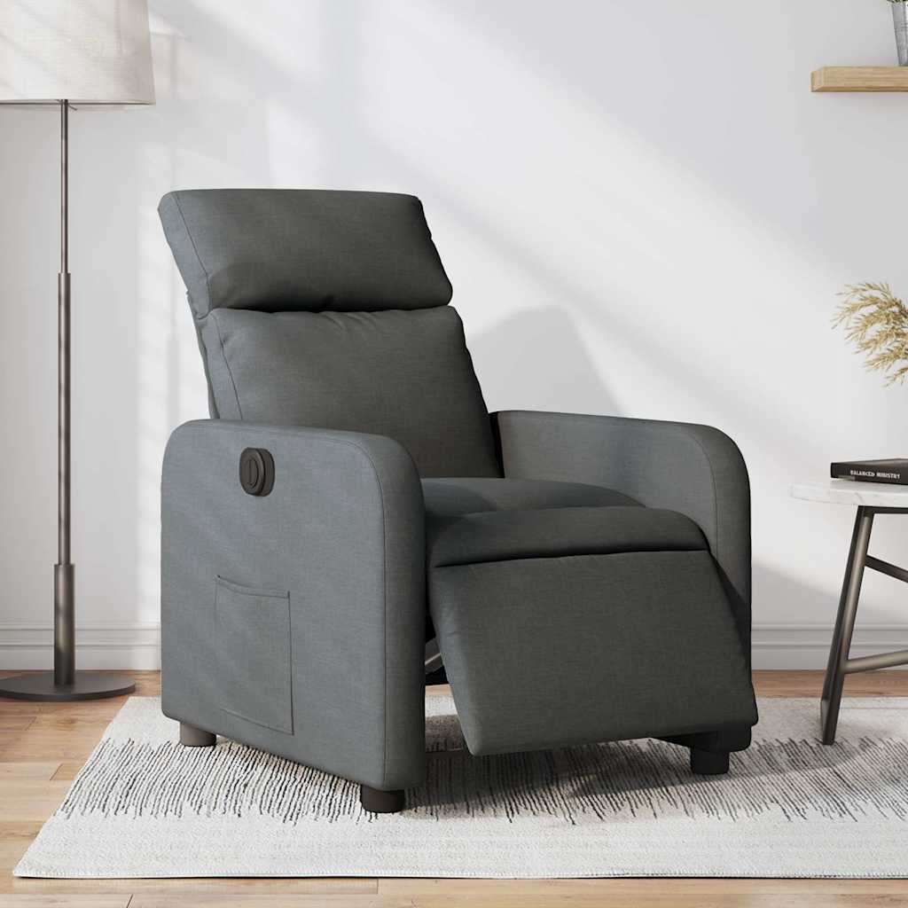 Fauteuil inclinable électrique Gris foncé Tissu - XIOS