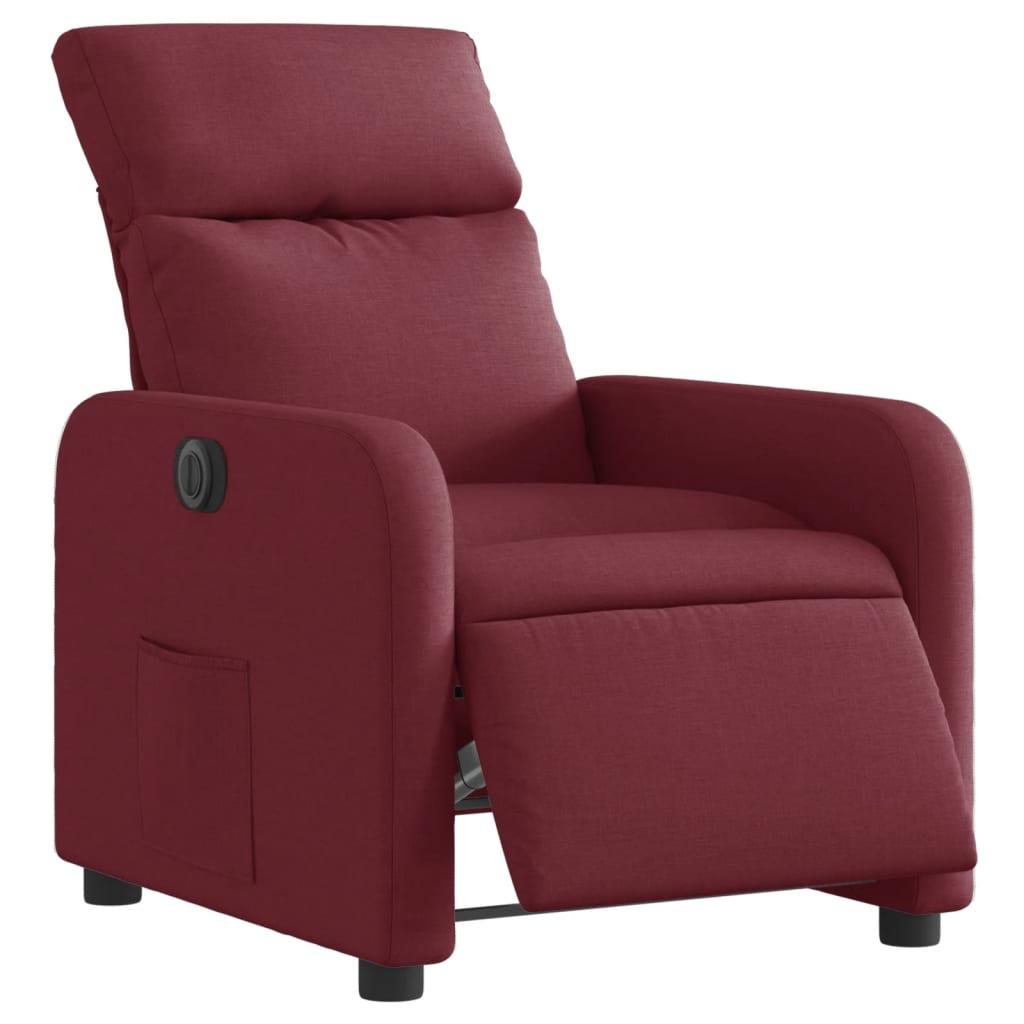 Fauteuil inclinable électrique Rouge bordeaux Tissu - XIOS