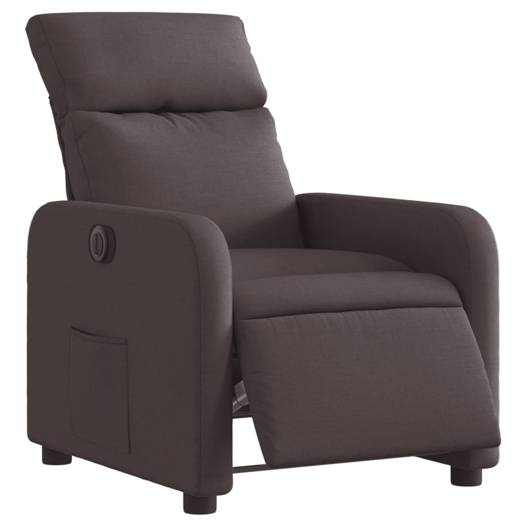 Fauteuil inclinable électrique Marron foncé Tissu - XIOS