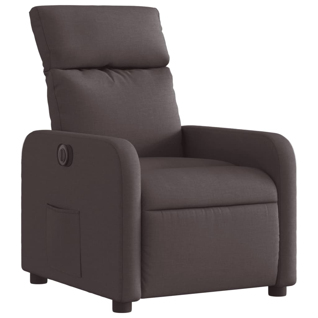 Fauteuil inclinable électrique Marron foncé Tissu - XIOS