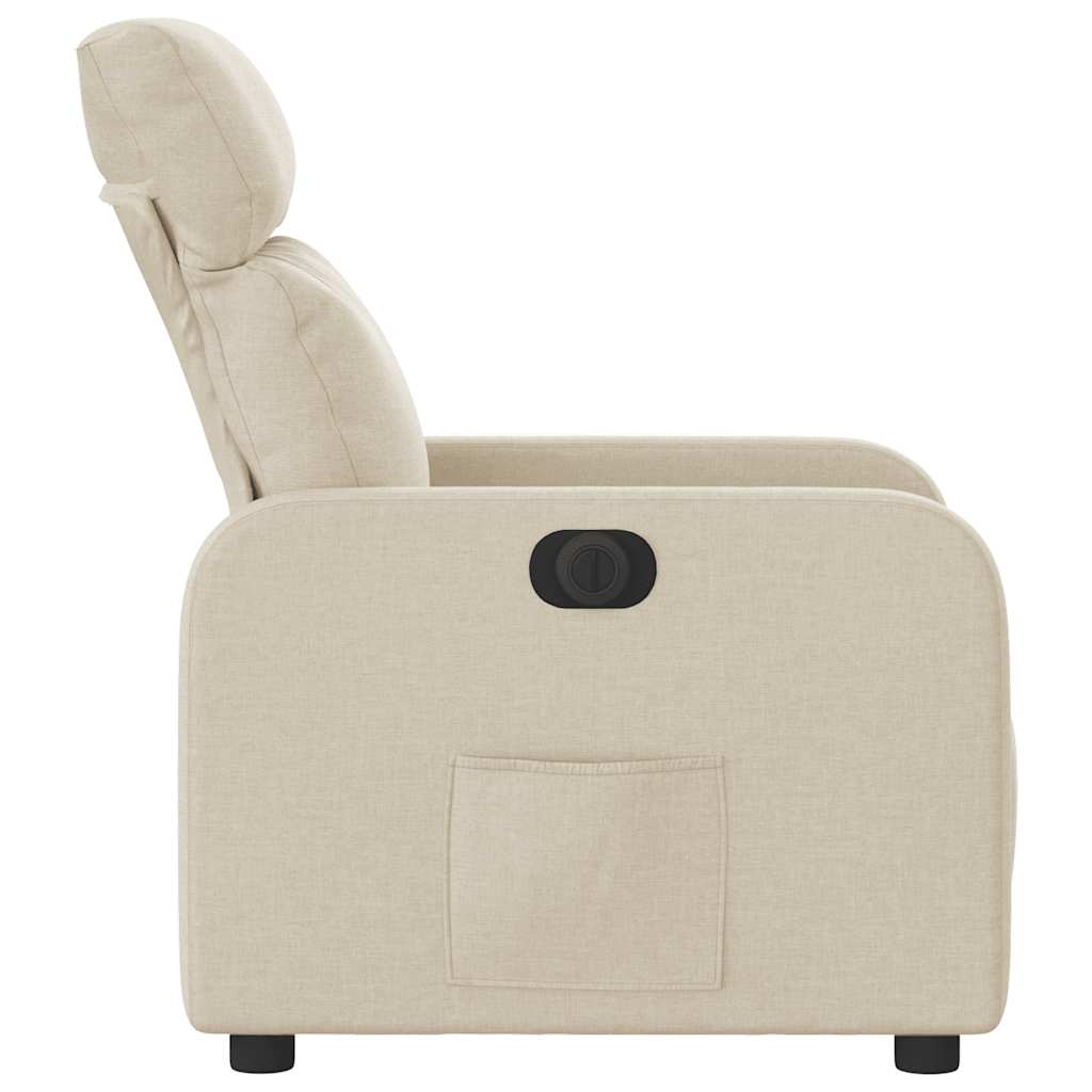 Fauteuil inclinable électrique Crème Tissu - XIOS