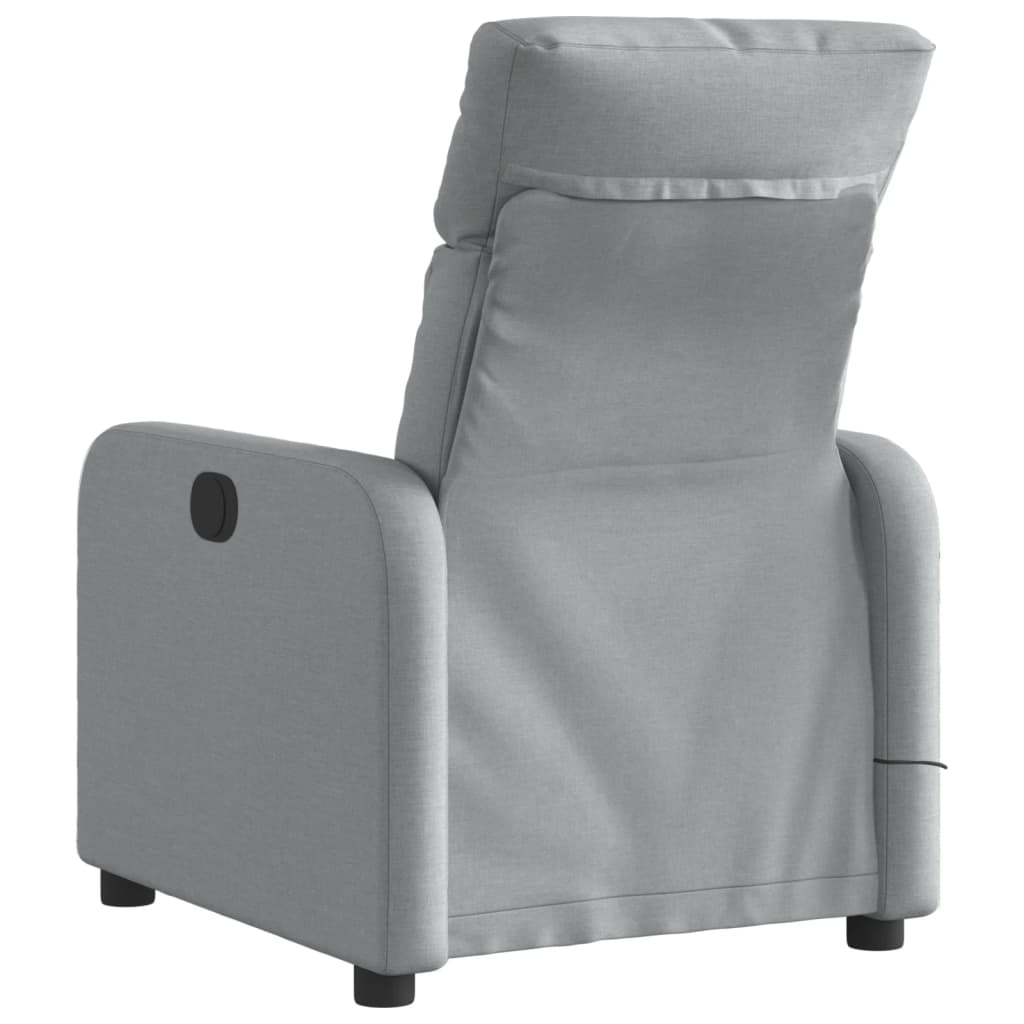 Fauteuil de massage inclinable électrique gris clair tissu - XIOS