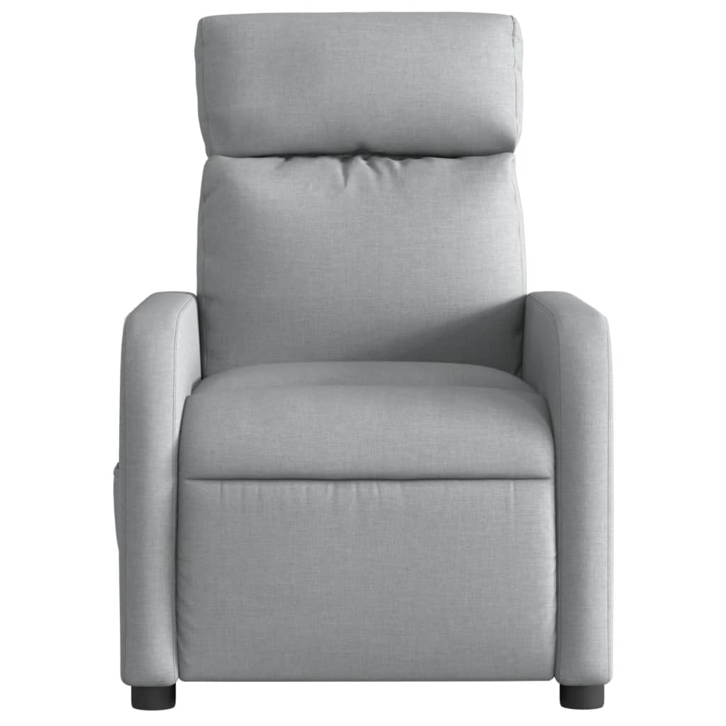 Fauteuil de massage inclinable électrique gris clair tissu - XIOS