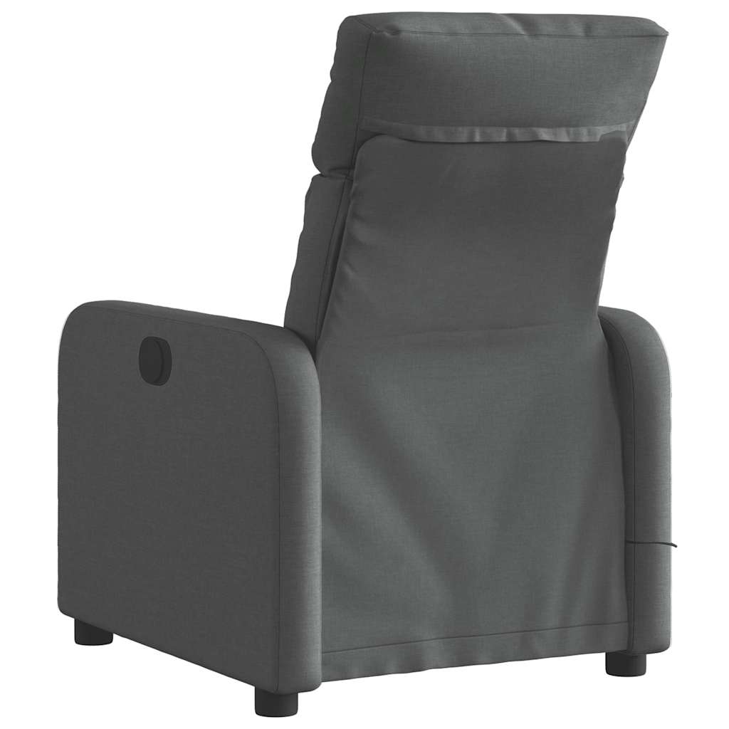 Fauteuil inclinable de massage électrique gris foncé tissu - XIOS
