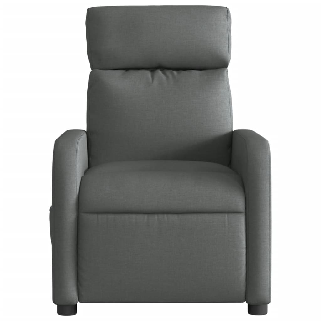 Fauteuil inclinable de massage électrique gris foncé tissu - XIOS