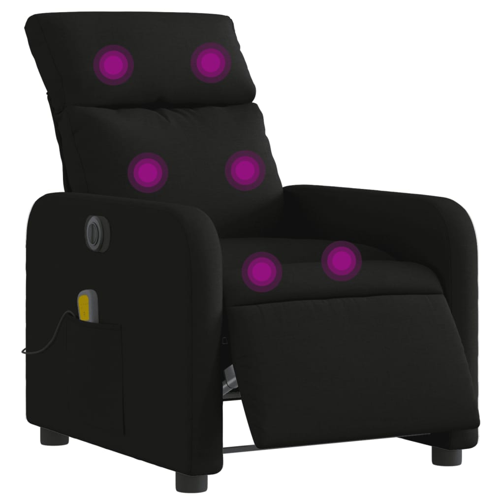 Fauteuil de massage inclinable électrique Noir Tissu - XIOS