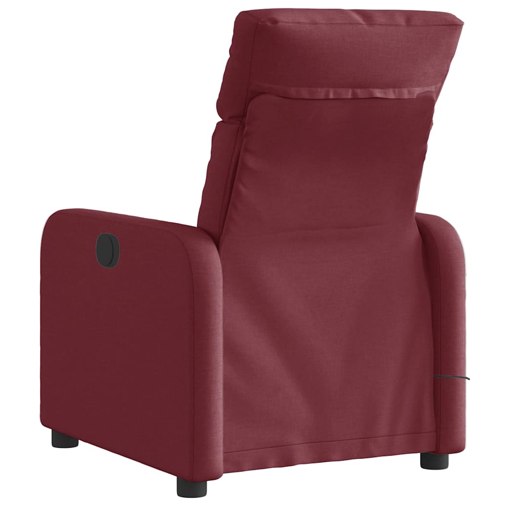 Fauteuil de massage inclinable électrique Rouge bordeaux Tissu