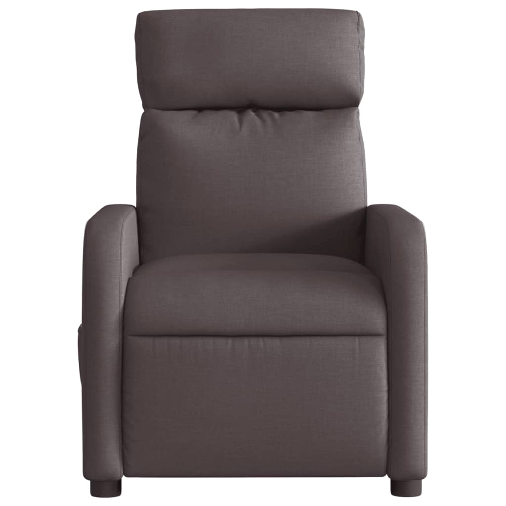 Fauteuil de massage inclinable électrique Marron foncé Tissu - XIOS