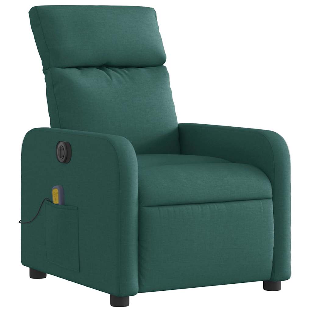 Fauteuil de massage inclinable électrique Vert foncé Tissu - XIOS