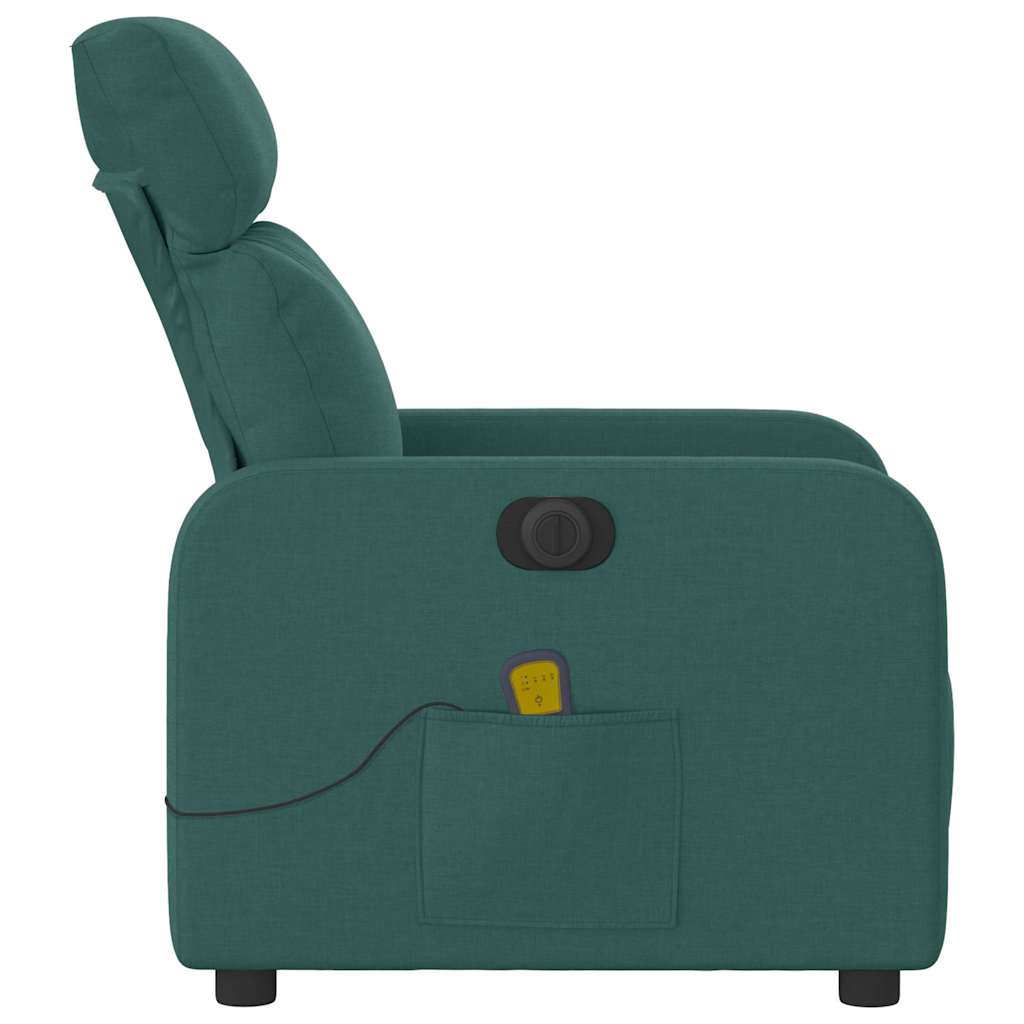 Fauteuil de massage inclinable électrique Vert foncé Tissu - XIOS