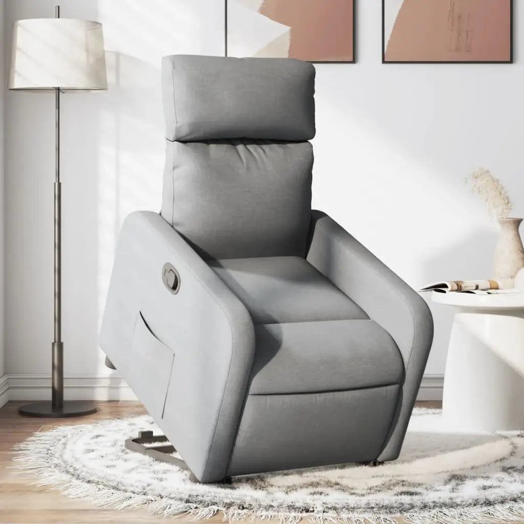 Fauteuil inclinable Gris clair Tissu - XIOS